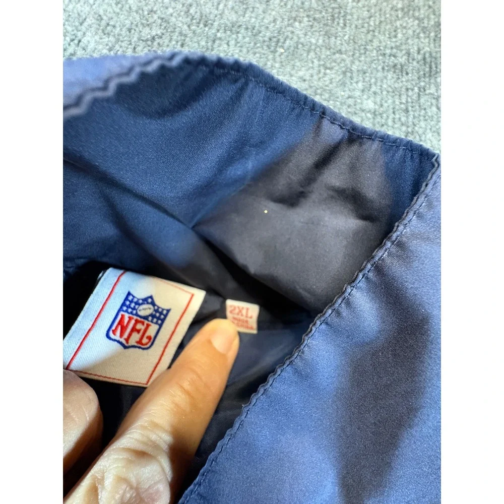 NFL Tennessee Titans Windbreaker Jacket Mens 2XL Navy Blue Colorblock Full Zip